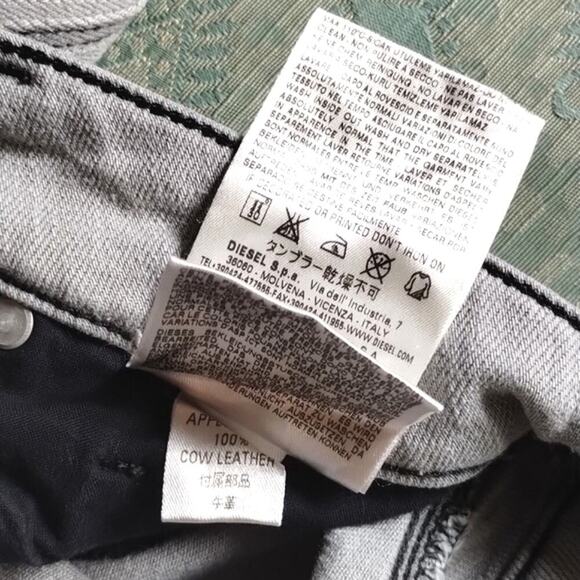 Diesel Industry S Pocket Tapered Light Gray Jeans 29 - Picture 7 of 8